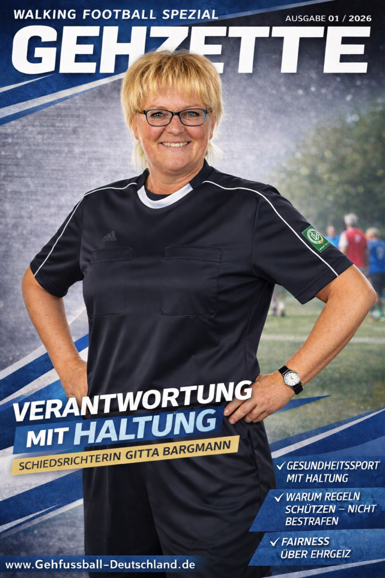 WALKING FOOTBALL SPEZIAL 01/2026 – GEHZETTE Interview | Schiedsrichterin mit Haltung